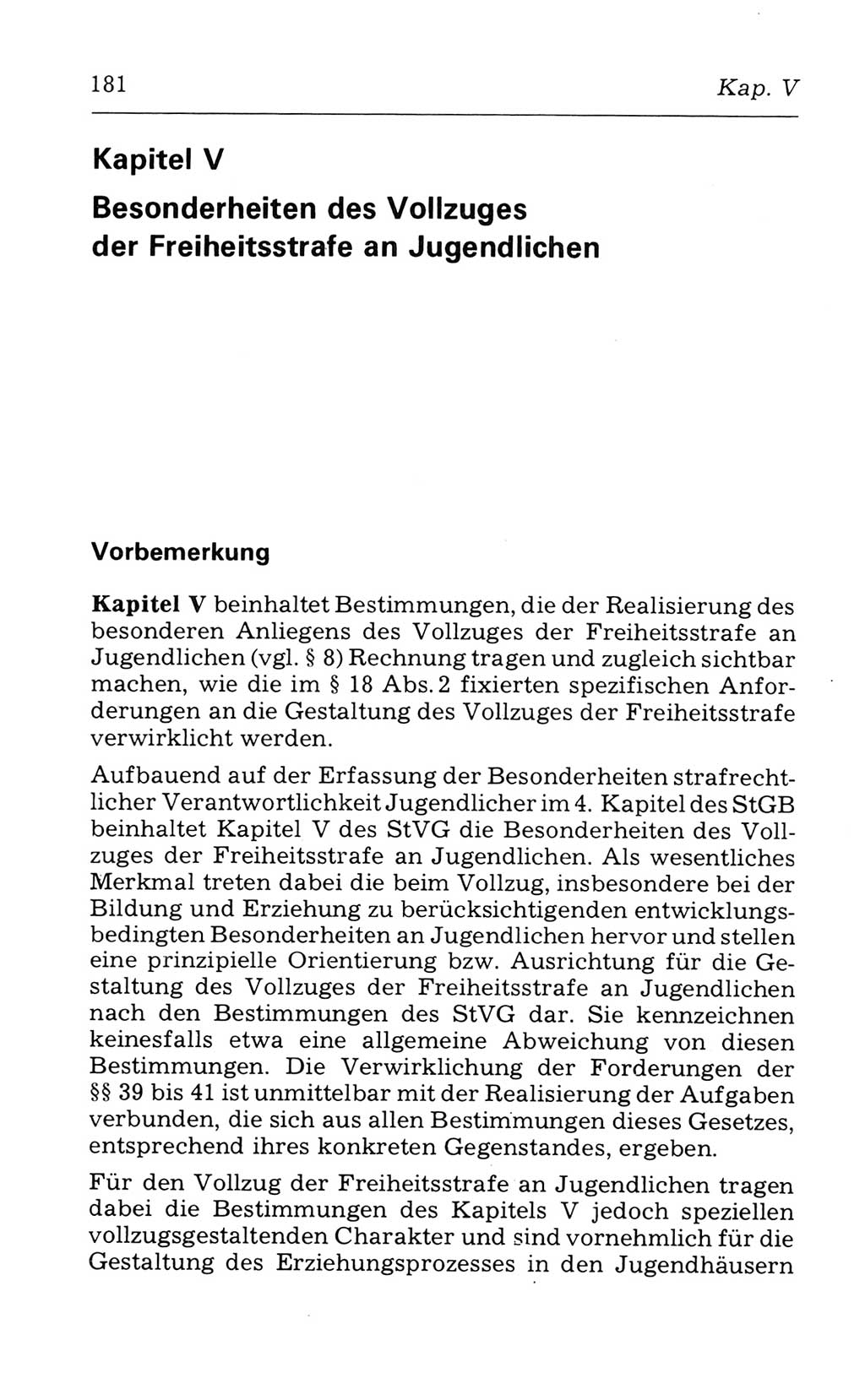 Kommentar zum Strafvollzugsgesetz [(StVG) Deutsche Demokratische Republik (DDR)] 1980, Seite 181 (Komm. StVG DDR 1980, S. 181)