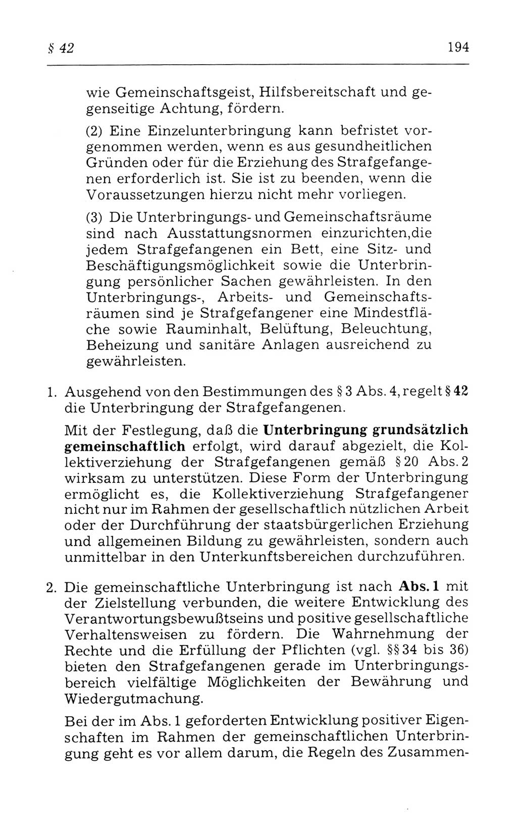 Kommentar zum Strafvollzugsgesetz [(StVG) Deutsche Demokratische Republik (DDR)] 1980, Seite 194 (Komm. StVG DDR 1980, S. 194)