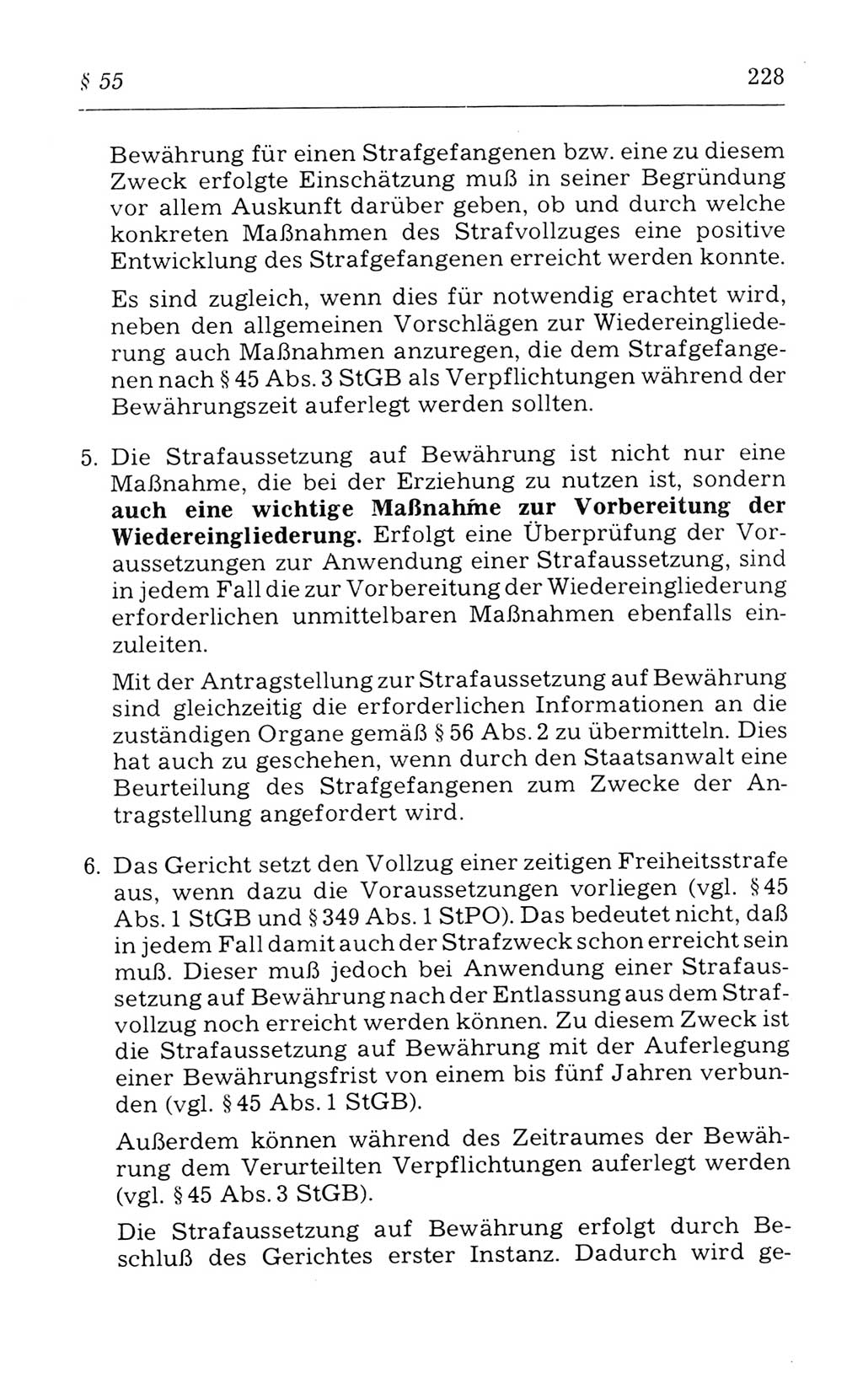 Kommentar zum Strafvollzugsgesetz [(StVG) Deutsche Demokratische Republik (DDR)] 1980, Seite 228 (Komm. StVG DDR 1980, S. 228)