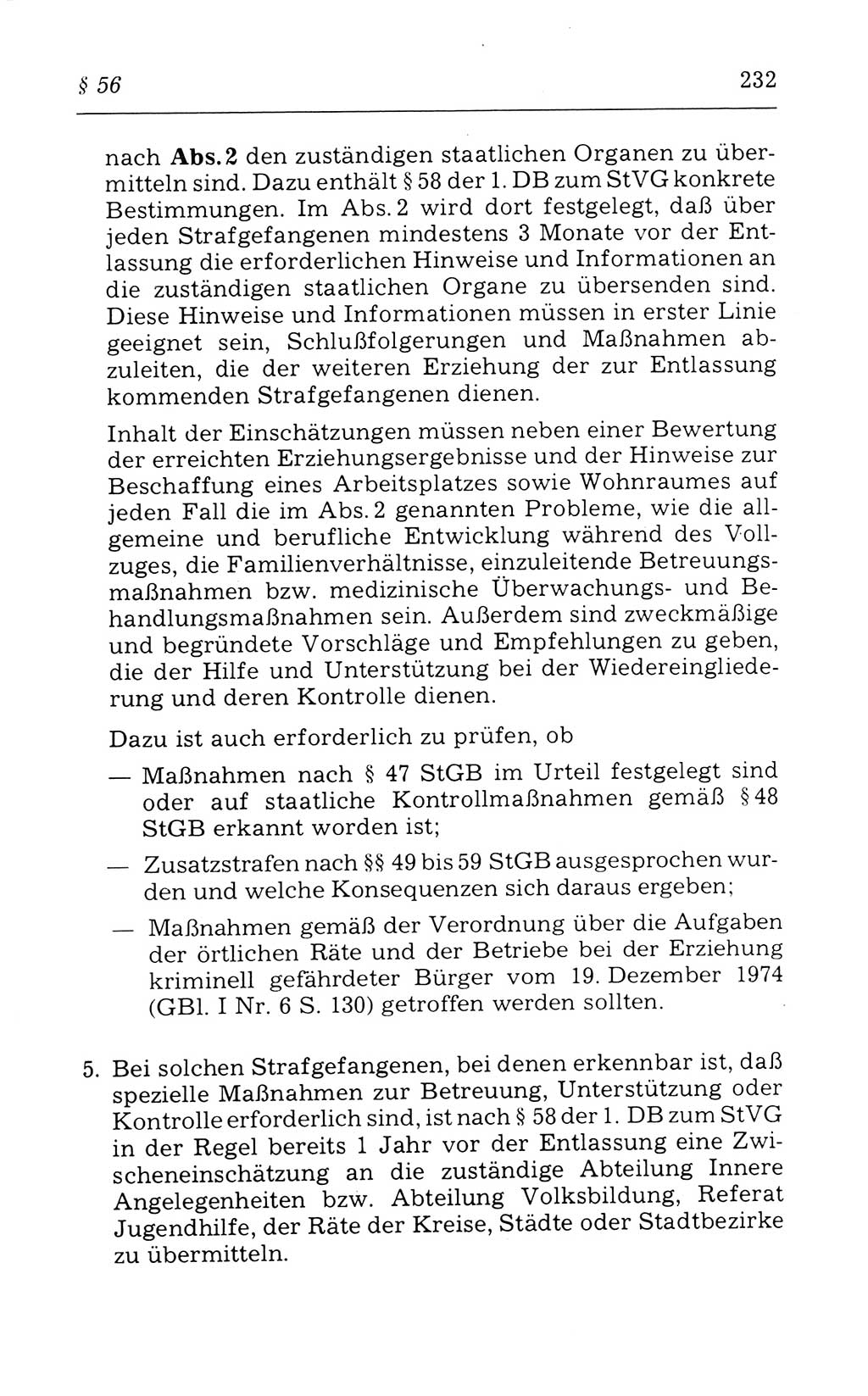 Kommentar zum Strafvollzugsgesetz [(StVG) Deutsche Demokratische Republik (DDR)] 1980, Seite 232 (Komm. StVG DDR 1980, S. 232)