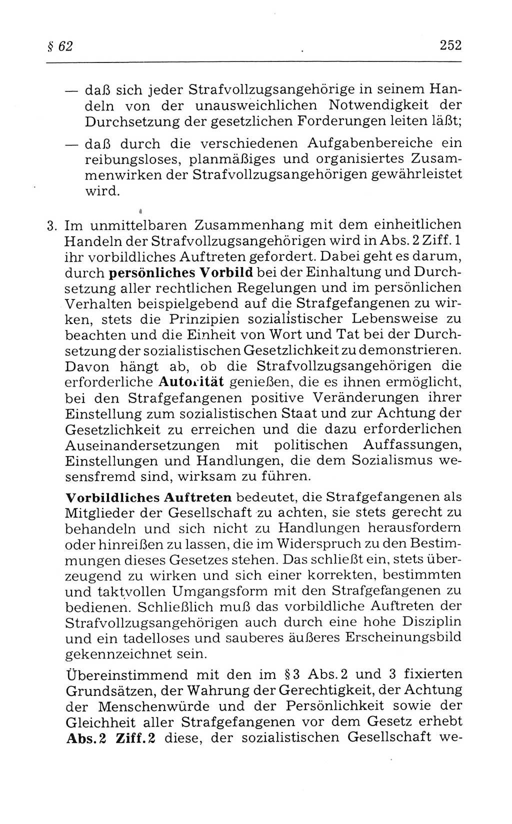 Kommentar zum Strafvollzugsgesetz [(StVG) Deutsche Demokratische Republik (DDR)] 1980, Seite 252 (Komm. StVG DDR 1980, S. 252)