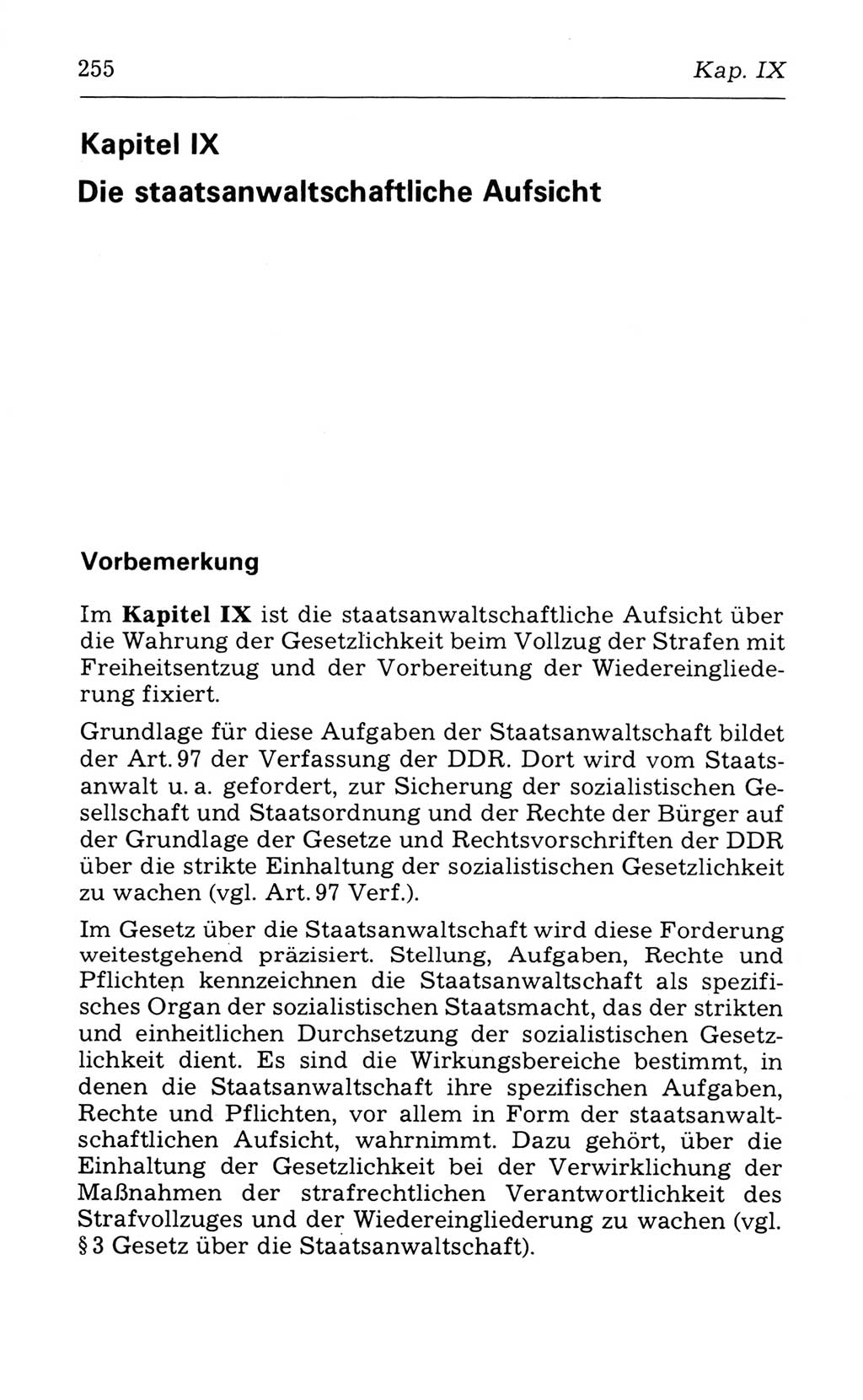 Kommentar zum Strafvollzugsgesetz [(StVG) Deutsche Demokratische Republik (DDR)] 1980, Seite 255 (Komm. StVG DDR 1980, S. 255)