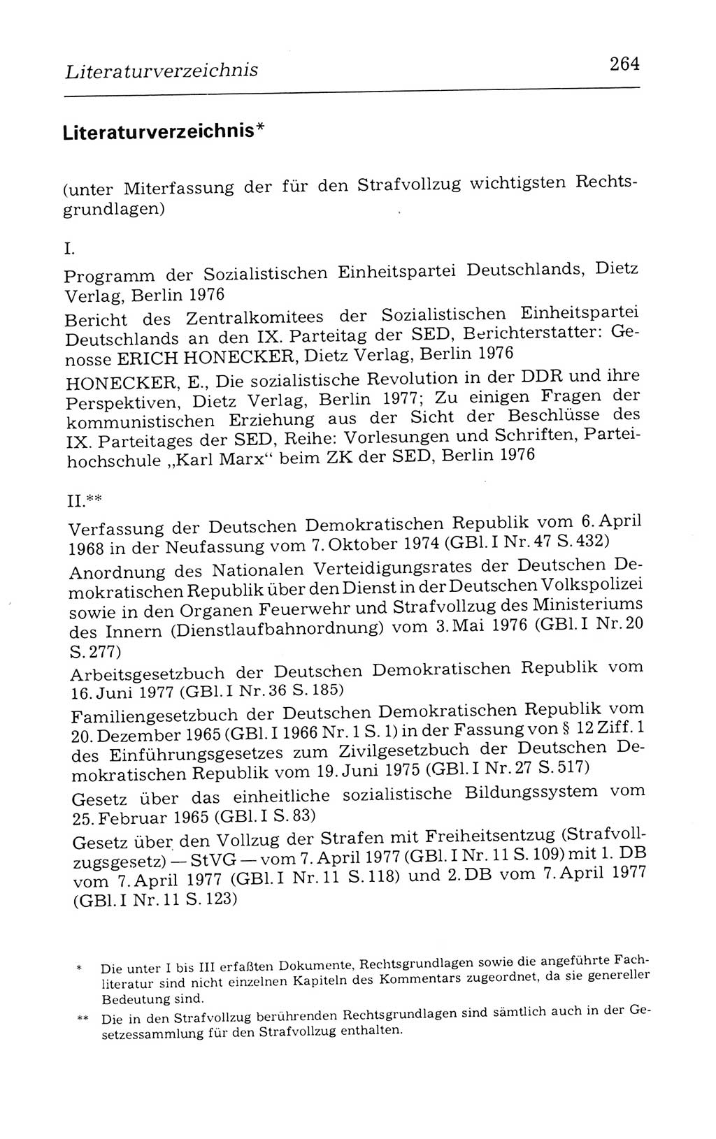 Kommentar zum Strafvollzugsgesetz [(StVG) Deutsche Demokratische Republik (DDR)] 1980, Seite 264 (Komm. StVG DDR 1980, S. 264)