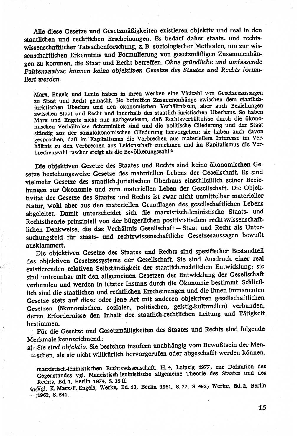 Marxistisch-leninistische (ML) Staats- und Rechtstheorie [Deutsche Demokratische Republik (DDR)], Lehrbuch 1980, Seite 15 (ML St.-R.-Th. DDR Lb. 1980, S. 15)