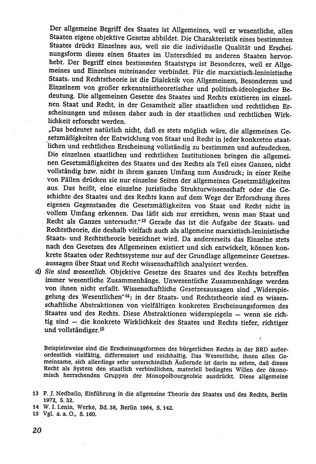 Marxistisch-leninistische (ML) Staats- und Rechtstheorie [Deutsche Demokratische Republik (DDR)], Lehrbuch 1980, Seite 20 (ML St.-R.-Th. DDR Lb. 1980, S. 20)