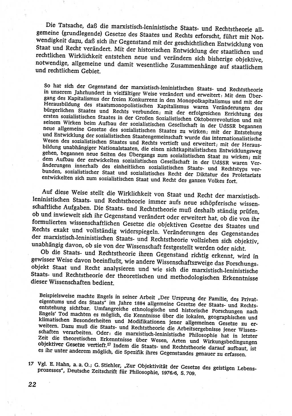 Marxistisch-leninistische (ML) Staats- und Rechtstheorie [Deutsche Demokratische Republik (DDR)], Lehrbuch 1980, Seite 22 (ML St.-R.-Th. DDR Lb. 1980, S. 22)