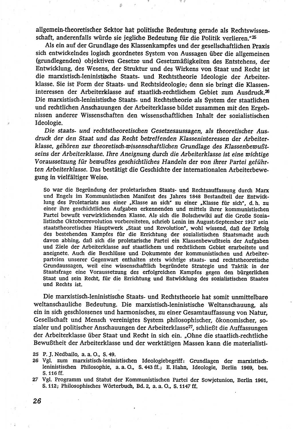 Marxistisch-leninistische (ML) Staats- und Rechtstheorie [Deutsche Demokratische Republik (DDR)], Lehrbuch 1980, Seite 26 (ML St.-R.-Th. DDR Lb. 1980, S. 26)