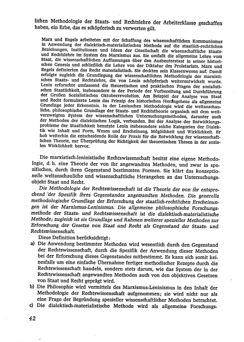 Marxistisch-leninistische (ML) Staats- und Rechtstheorie [Deutsche Demokratische Republik (DDR)], Lehrbuch 1980, Seite 42 (ML St.-R.-Th. DDR Lb. 1980, S. 42)