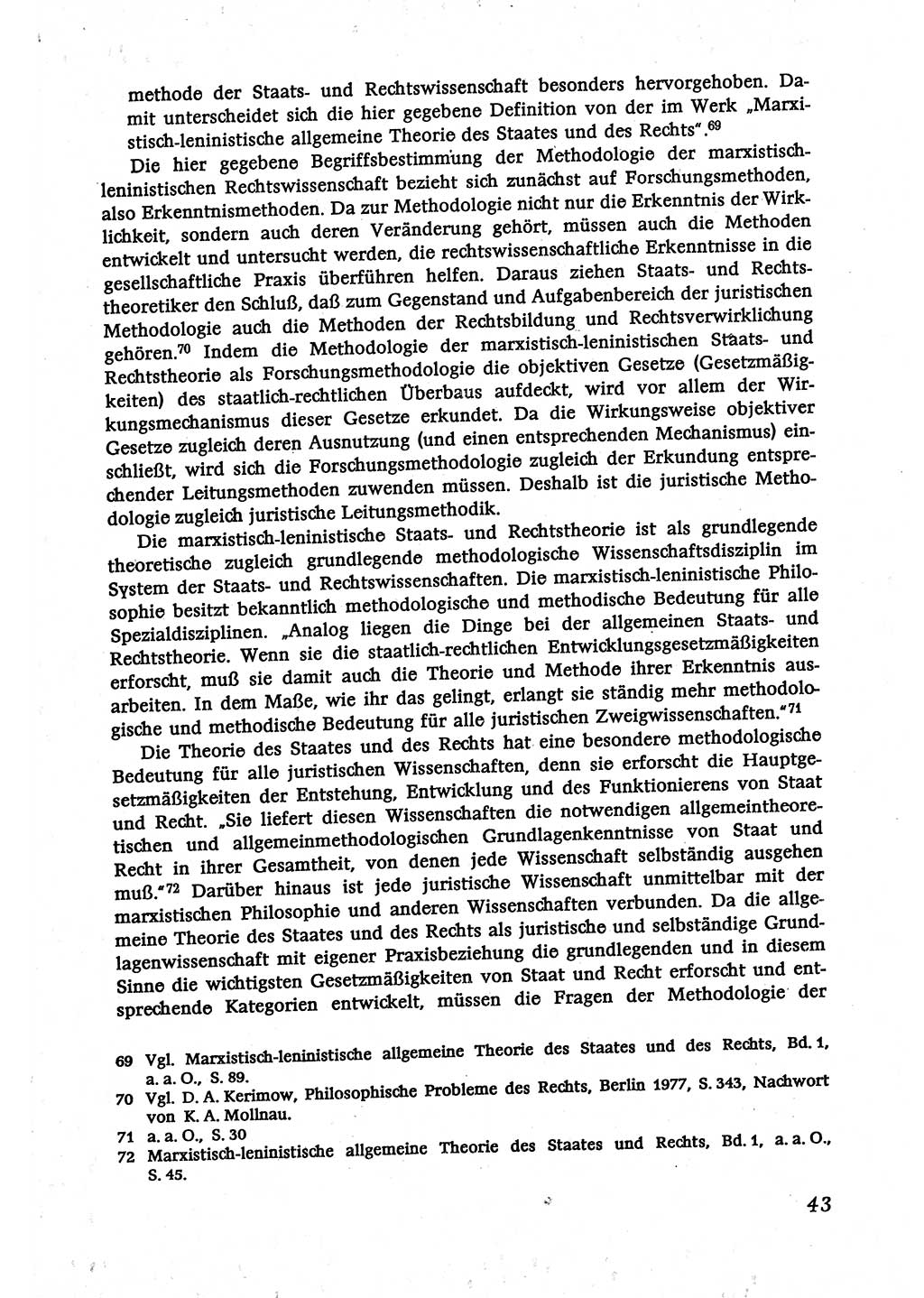 Marxistisch-leninistische (ML) Staats- und Rechtstheorie [Deutsche Demokratische Republik (DDR)], Lehrbuch 1980, Seite 43 (ML St.-R.-Th. DDR Lb. 1980, S. 43)