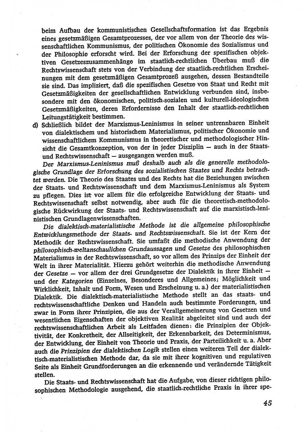 Marxistisch-leninistische (ML) Staats- und Rechtstheorie [Deutsche Demokratische Republik (DDR)], Lehrbuch 1980, Seite 45 (ML St.-R.-Th. DDR Lb. 1980, S. 45)