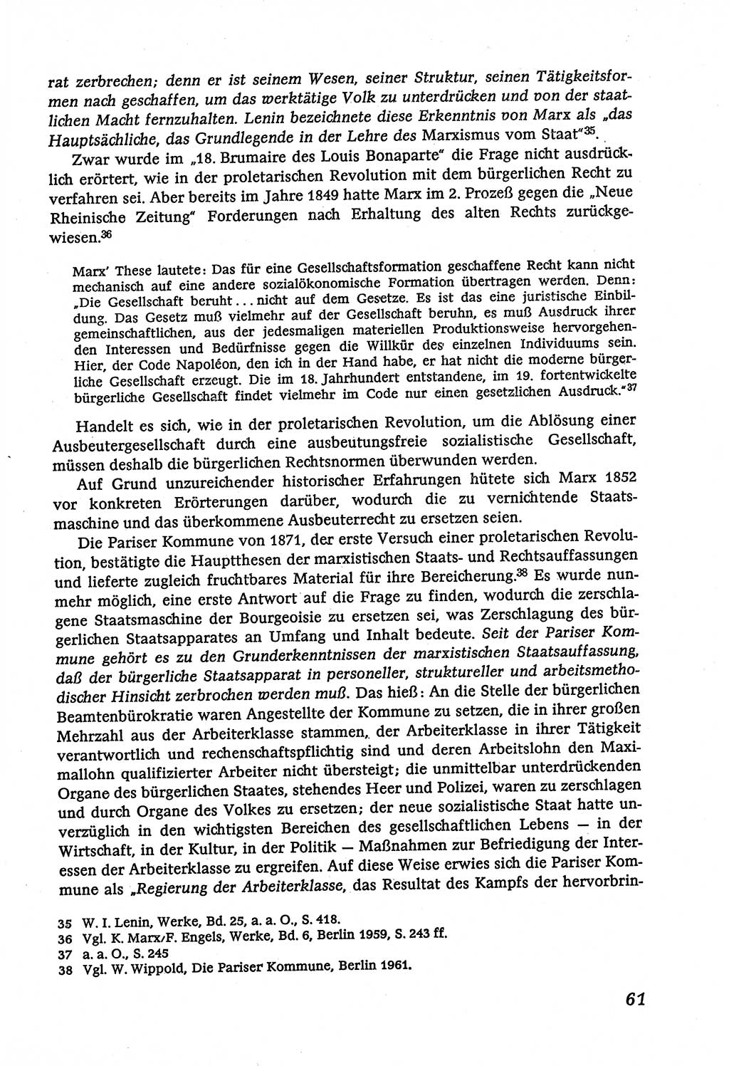 Marxistisch-leninistische (ML) Staats- und Rechtstheorie [Deutsche Demokratische Republik (DDR)], Lehrbuch 1980, Seite 61 (ML St.-R.-Th. DDR Lb. 1980, S. 61)