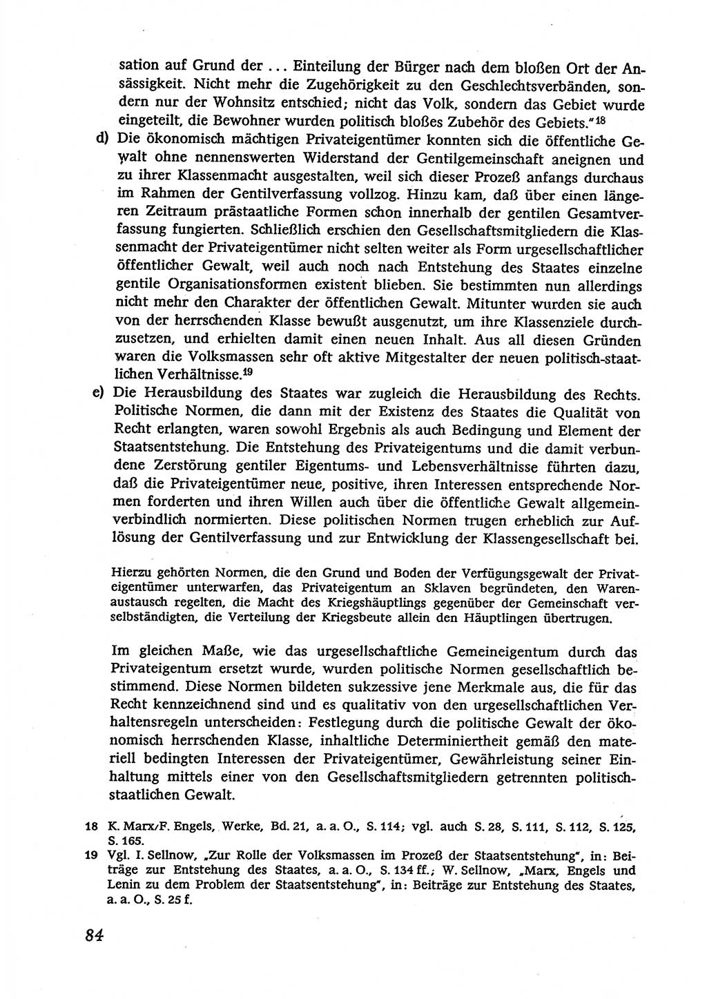 Marxistisch-leninistische (ML) Staats- und Rechtstheorie [Deutsche Demokratische Republik (DDR)], Lehrbuch 1980, Seite 84 (ML St.-R.-Th. DDR Lb. 1980, S. 84)
