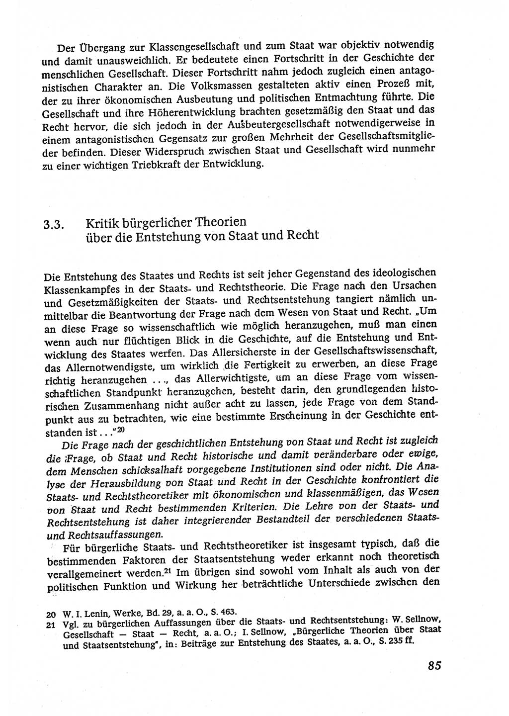 Marxistisch-leninistische (ML) Staats- und Rechtstheorie [Deutsche Demokratische Republik (DDR)], Lehrbuch 1980, Seite 85 (ML St.-R.-Th. DDR Lb. 1980, S. 85)