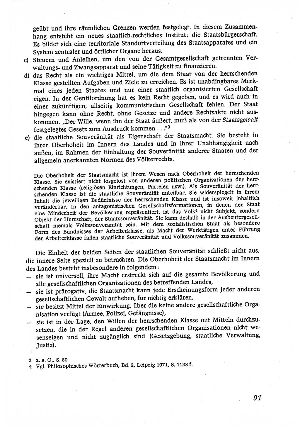 Marxistisch-leninistische (ML) Staats- und Rechtstheorie [Deutsche Demokratische Republik (DDR)], Lehrbuch 1980, Seite 91 (ML St.-R.-Th. DDR Lb. 1980, S. 91)