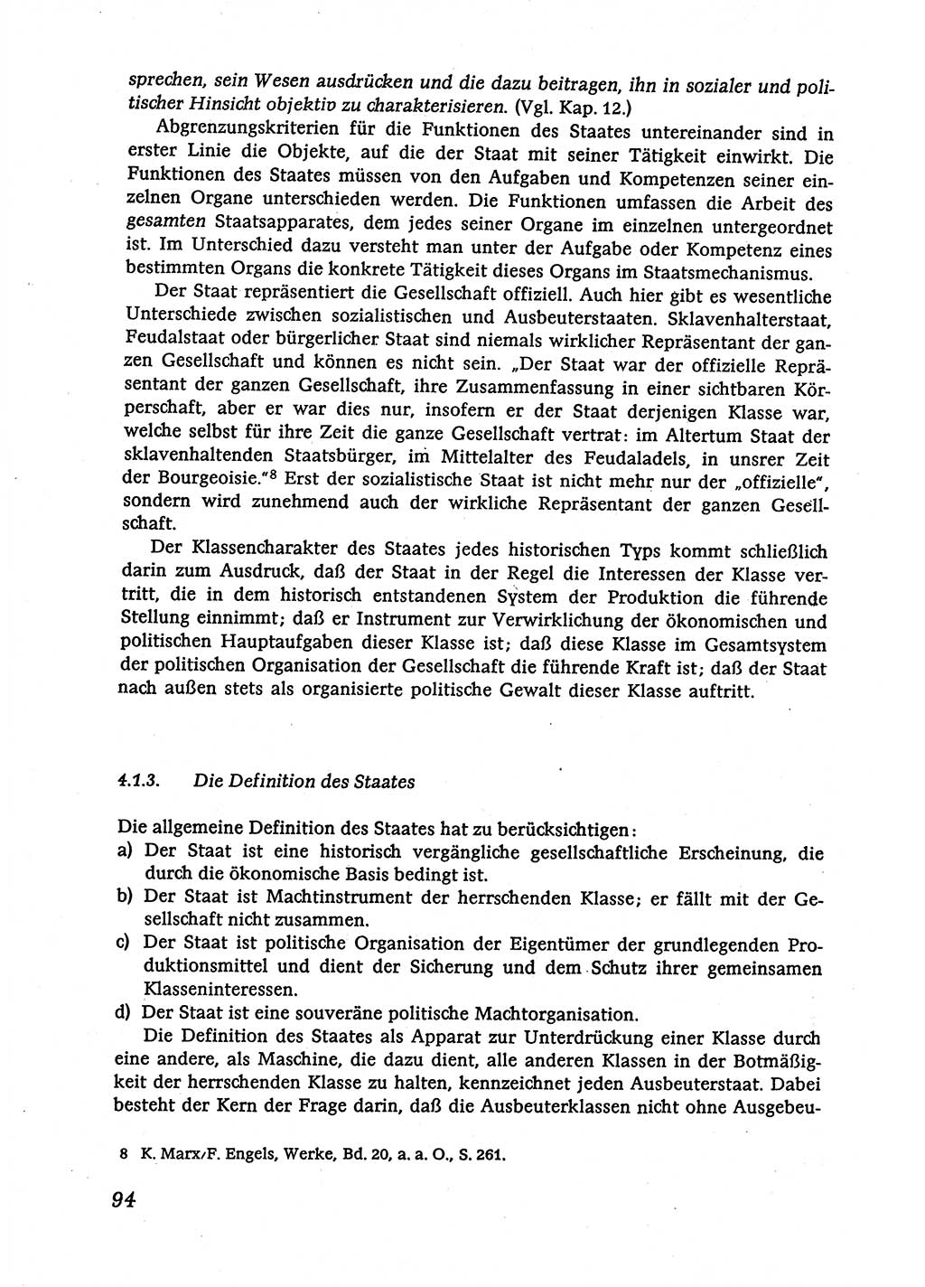Marxistisch-leninistische (ML) Staats- und Rechtstheorie [Deutsche Demokratische Republik (DDR)], Lehrbuch 1980, Seite 94 (ML St.-R.-Th. DDR Lb. 1980, S. 94)