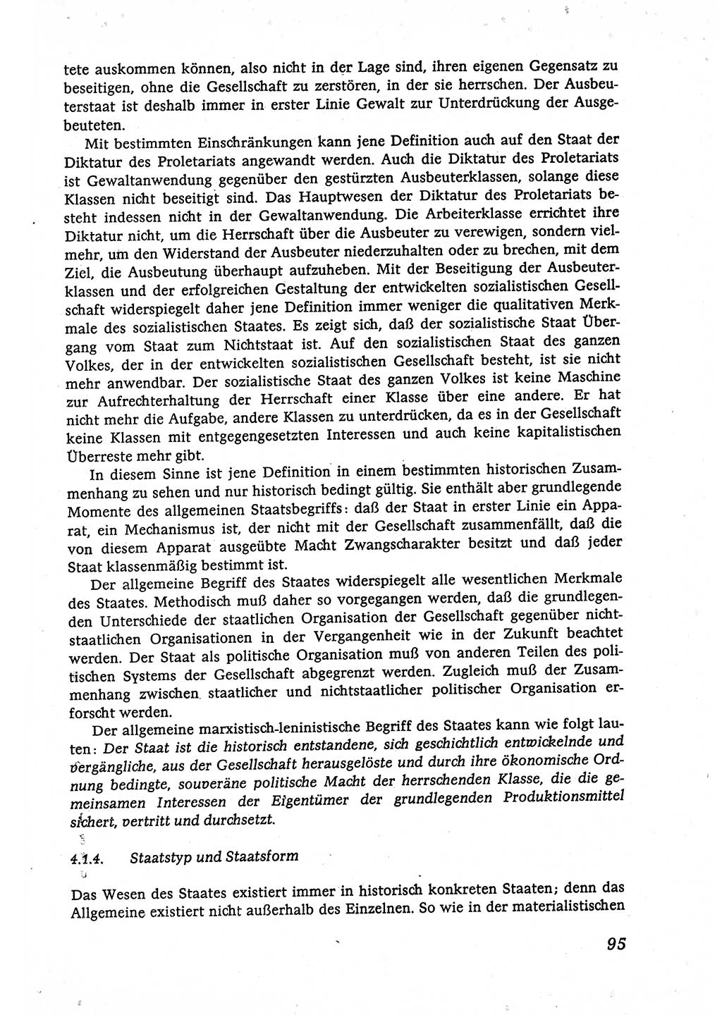 Marxistisch-leninistische (ML) Staats- und Rechtstheorie [Deutsche Demokratische Republik (DDR)], Lehrbuch 1980, Seite 95 (ML St.-R.-Th. DDR Lb. 1980, S. 95)