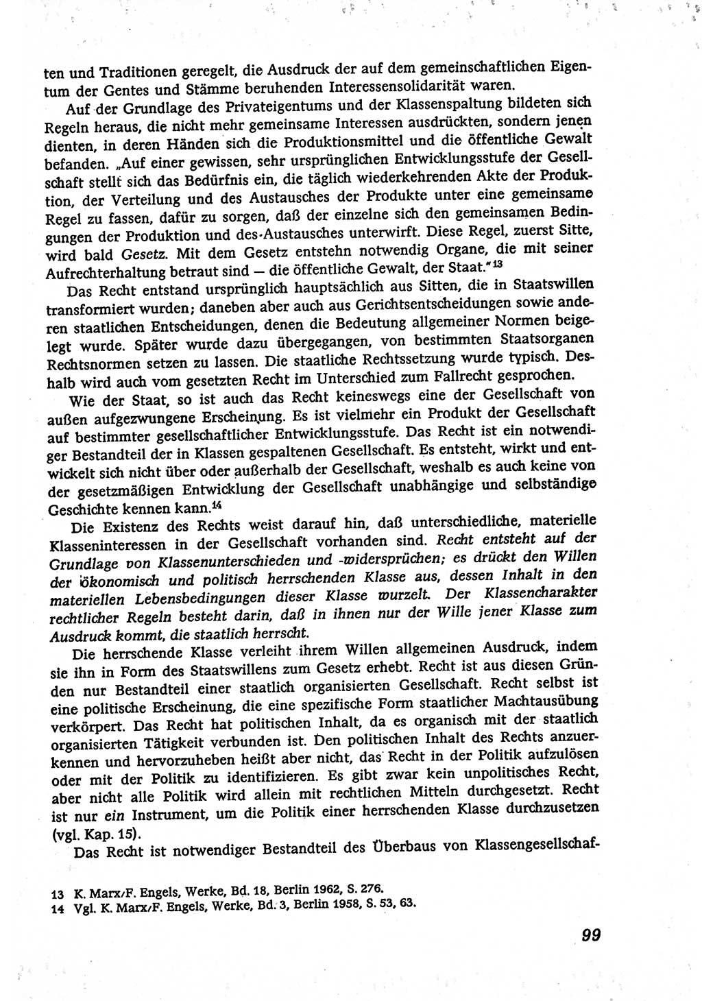 Marxistisch-leninistische (ML) Staats- und Rechtstheorie [Deutsche Demokratische Republik (DDR)], Lehrbuch 1980, Seite 99 (ML St.-R.-Th. DDR Lb. 1980, S. 99)