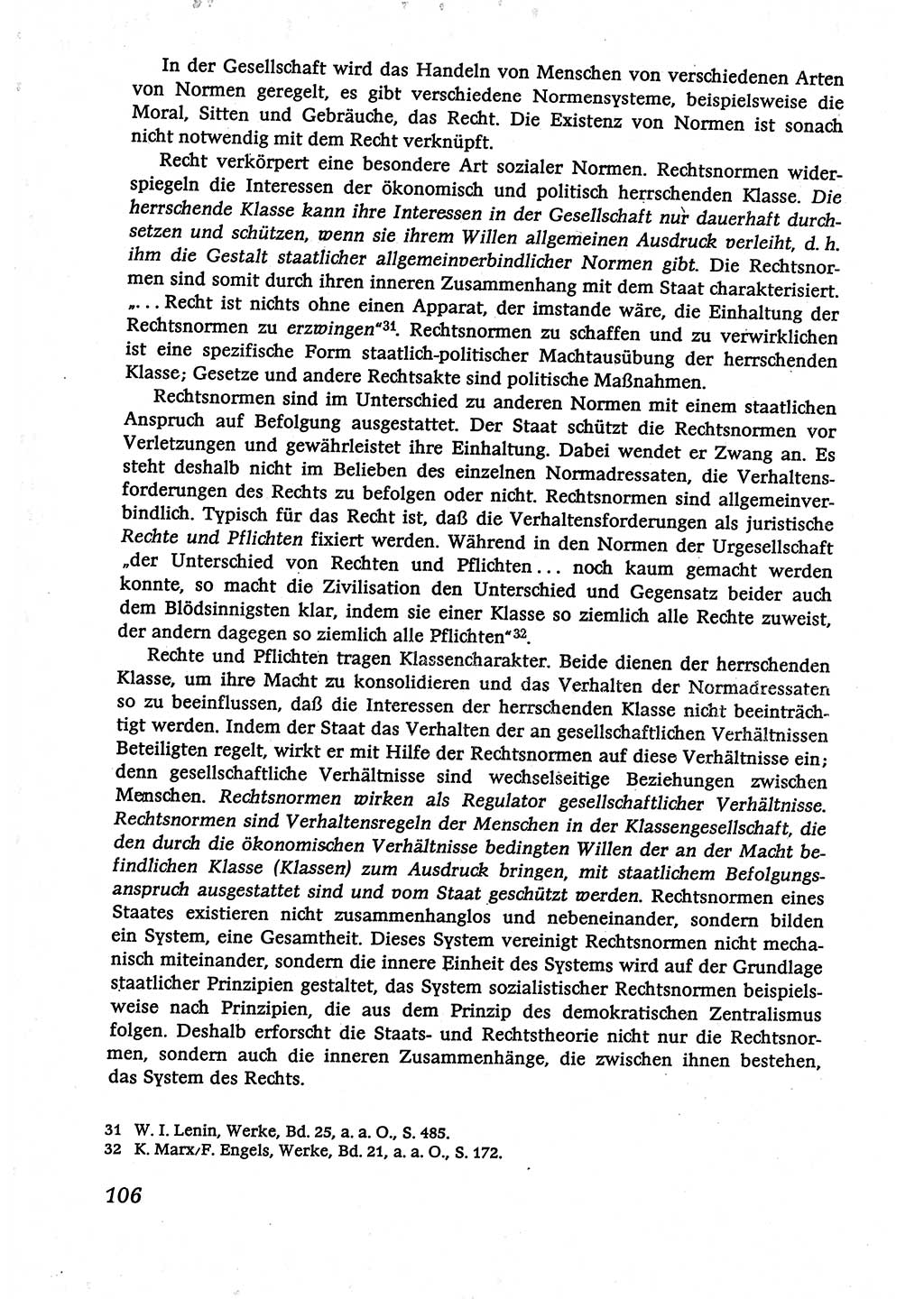 Marxistisch-leninistische (ML) Staats- und Rechtstheorie [Deutsche Demokratische Republik (DDR)], Lehrbuch 1980, Seite 106 (ML St.-R.-Th. DDR Lb. 1980, S. 106)