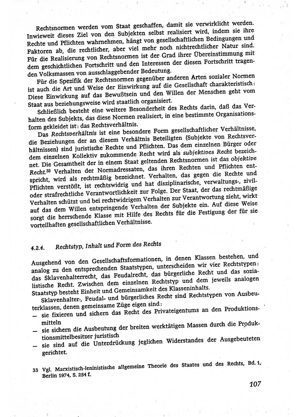 Marxistisch-leninistische (ML) Staats- und Rechtstheorie [Deutsche Demokratische Republik (DDR)], Lehrbuch 1980, Seite 107 (ML St.-R.-Th. DDR Lb. 1980, S. 107)