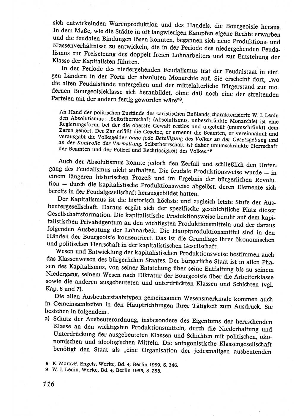 Marxistisch-leninistische (ML) Staats- und Rechtstheorie [Deutsche Demokratische Republik (DDR)], Lehrbuch 1980, Seite 116 (ML St.-R.-Th. DDR Lb. 1980, S. 116)