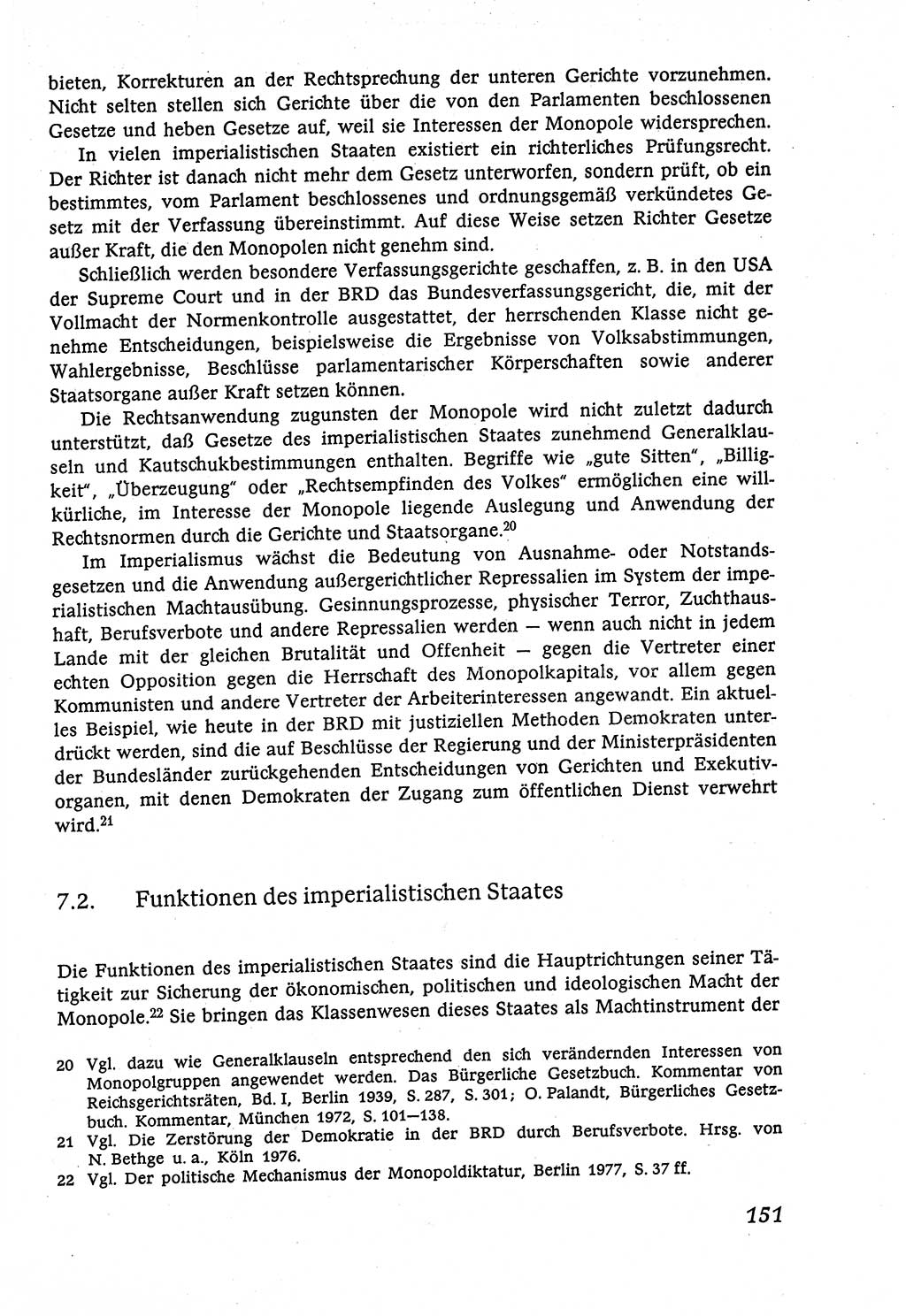 Marxistisch-leninistische (ML) Staats- und Rechtstheorie [Deutsche Demokratische Republik (DDR)], Lehrbuch 1980, Seite 151 (ML St.-R.-Th. DDR Lb. 1980, S. 151)
