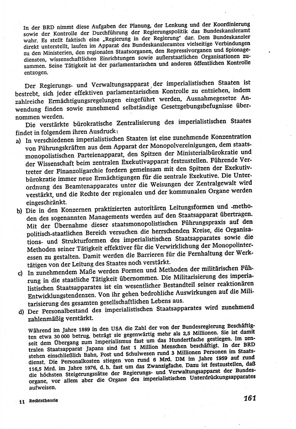 Marxistisch-leninistische (ML) Staats- und Rechtstheorie [Deutsche Demokratische Republik (DDR)], Lehrbuch 1980, Seite 161 (ML St.-R.-Th. DDR Lb. 1980, S. 161)