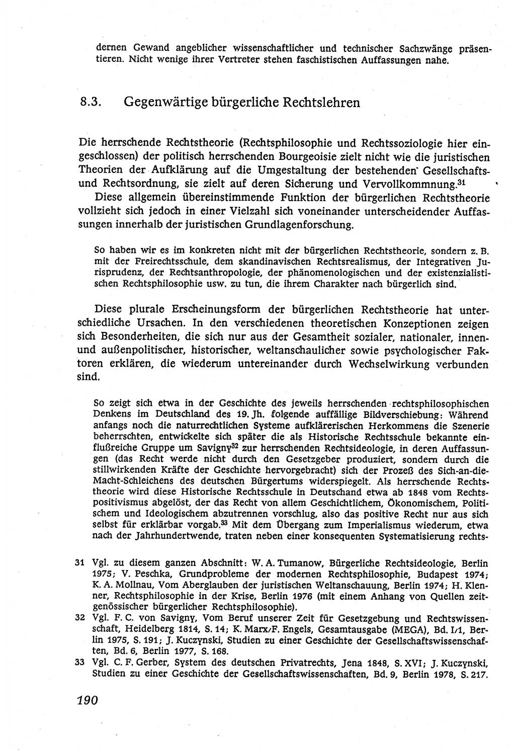 Marxistisch-leninistische (ML) Staats- und Rechtstheorie [Deutsche Demokratische Republik (DDR)], Lehrbuch 1980, Seite 190 (ML St.-R.-Th. DDR Lb. 1980, S. 190)