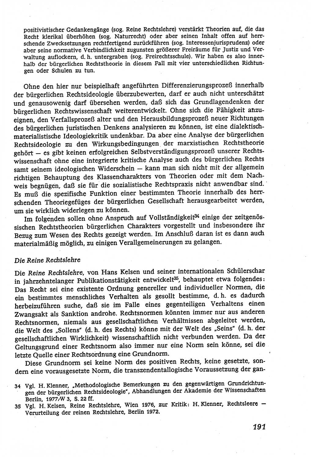Marxistisch-leninistische (ML) Staats- und Rechtstheorie [Deutsche Demokratische Republik (DDR)], Lehrbuch 1980, Seite 191 (ML St.-R.-Th. DDR Lb. 1980, S. 191)