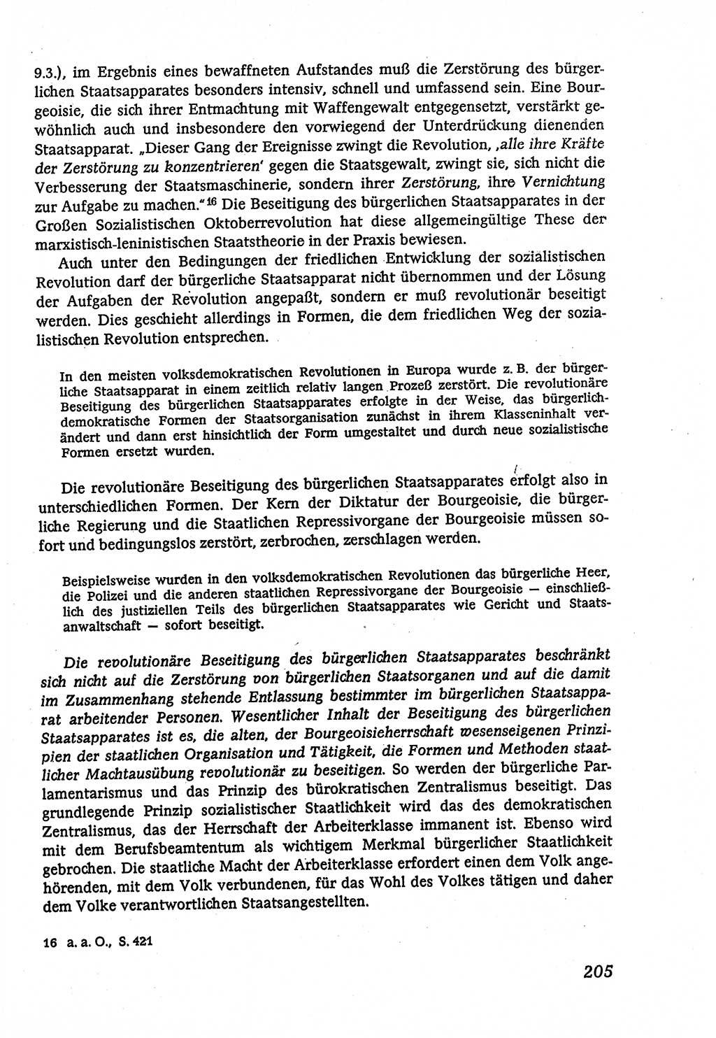 Marxistisch-leninistische (ML) Staats- und Rechtstheorie [Deutsche Demokratische Republik (DDR)], Lehrbuch 1980, Seite 205 (ML St.-R.-Th. DDR Lb. 1980, S. 205)