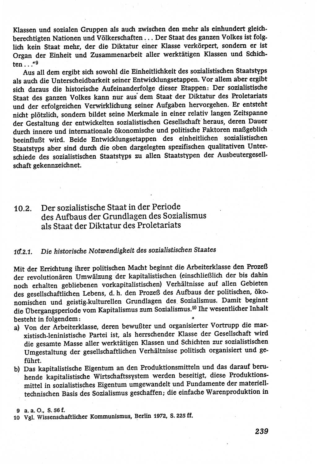 Marxistisch-leninistische (ML) Staats- und Rechtstheorie [Deutsche Demokratische Republik (DDR)], Lehrbuch 1980, Seite 239 (ML St.-R.-Th. DDR Lb. 1980, S. 239)