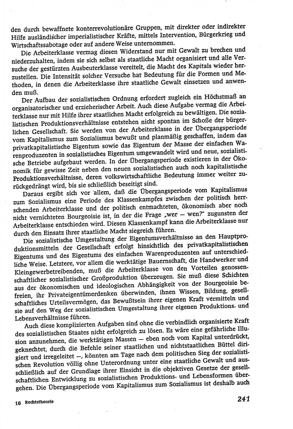 Marxistisch-leninistische (ML) Staats- und Rechtstheorie [Deutsche Demokratische Republik (DDR)], Lehrbuch 1980, Seite 241 (ML St.-R.-Th. DDR Lb. 1980, S. 241)