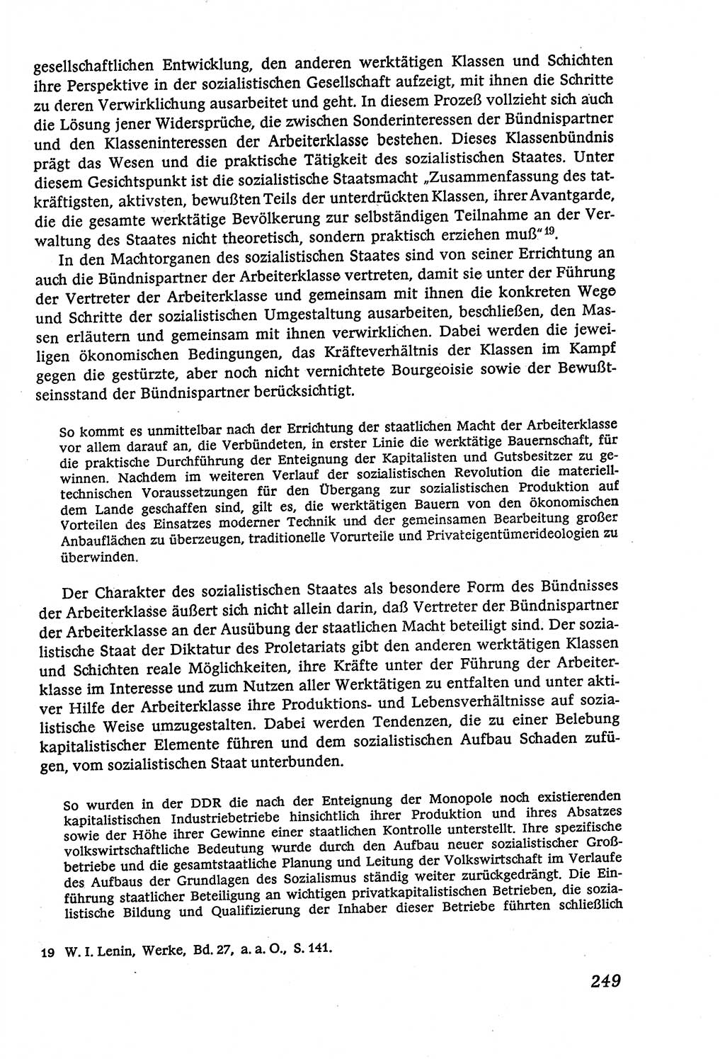Marxistisch-leninistische (ML) Staats- und Rechtstheorie [Deutsche Demokratische Republik (DDR)], Lehrbuch 1980, Seite 249 (ML St.-R.-Th. DDR Lb. 1980, S. 249)