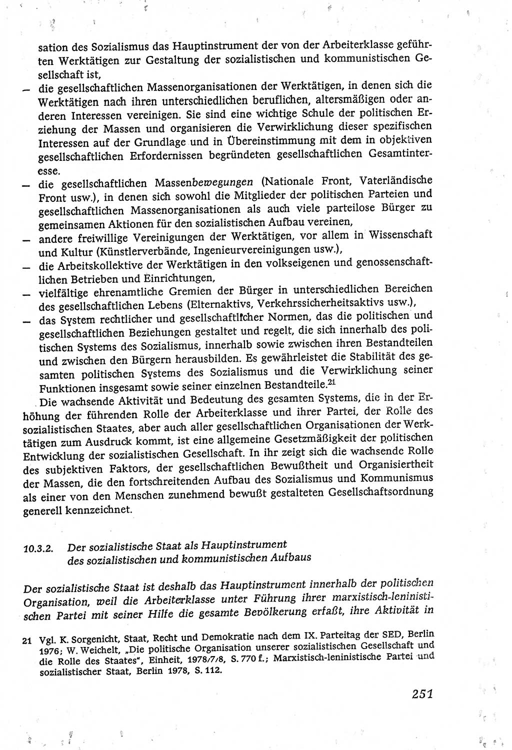 Marxistisch-leninistische (ML) Staats- und Rechtstheorie [Deutsche Demokratische Republik (DDR)], Lehrbuch 1980, Seite 251 (ML St.-R.-Th. DDR Lb. 1980, S. 251)