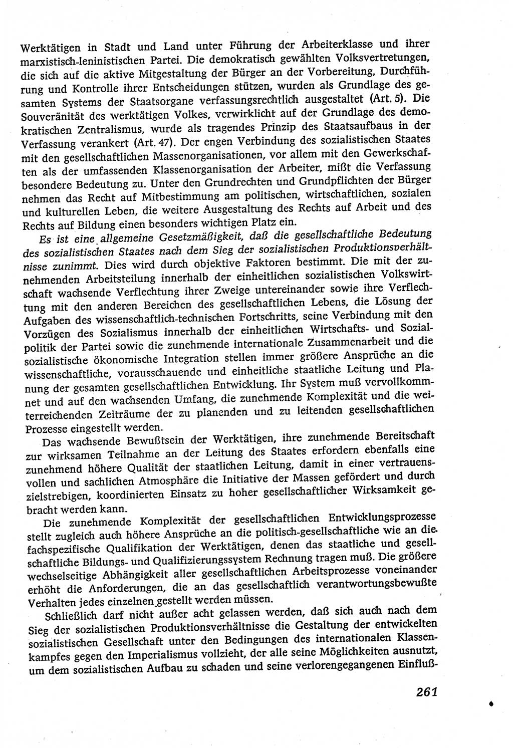 Marxistisch-leninistische (ML) Staats- und Rechtstheorie [Deutsche Demokratische Republik (DDR)], Lehrbuch 1980, Seite 261 (ML St.-R.-Th. DDR Lb. 1980, S. 261)