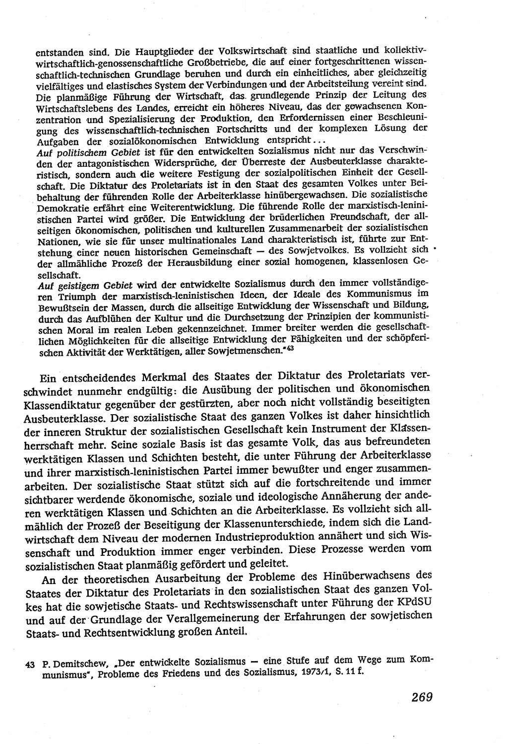 Marxistisch-leninistische (ML) Staats- und Rechtstheorie [Deutsche Demokratische Republik (DDR)], Lehrbuch 1980, Seite 269 (ML St.-R.-Th. DDR Lb. 1980, S. 269)