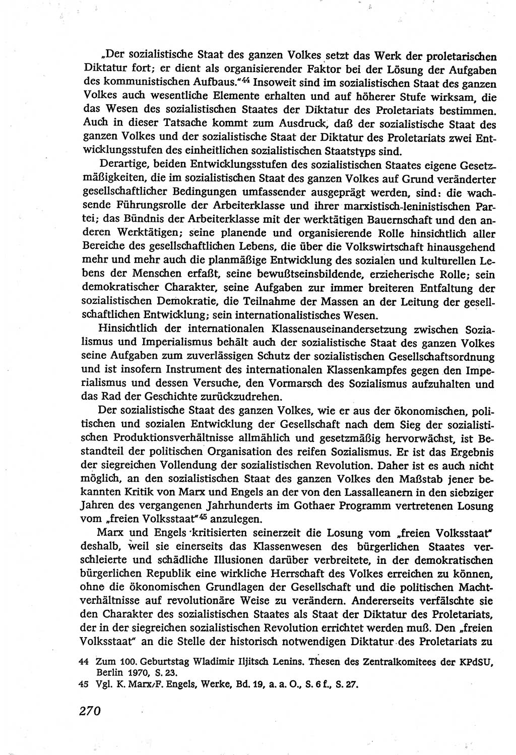 Marxistisch-leninistische (ML) Staats- und Rechtstheorie [Deutsche Demokratische Republik (DDR)], Lehrbuch 1980, Seite 270 (ML St.-R.-Th. DDR Lb. 1980, S. 270)