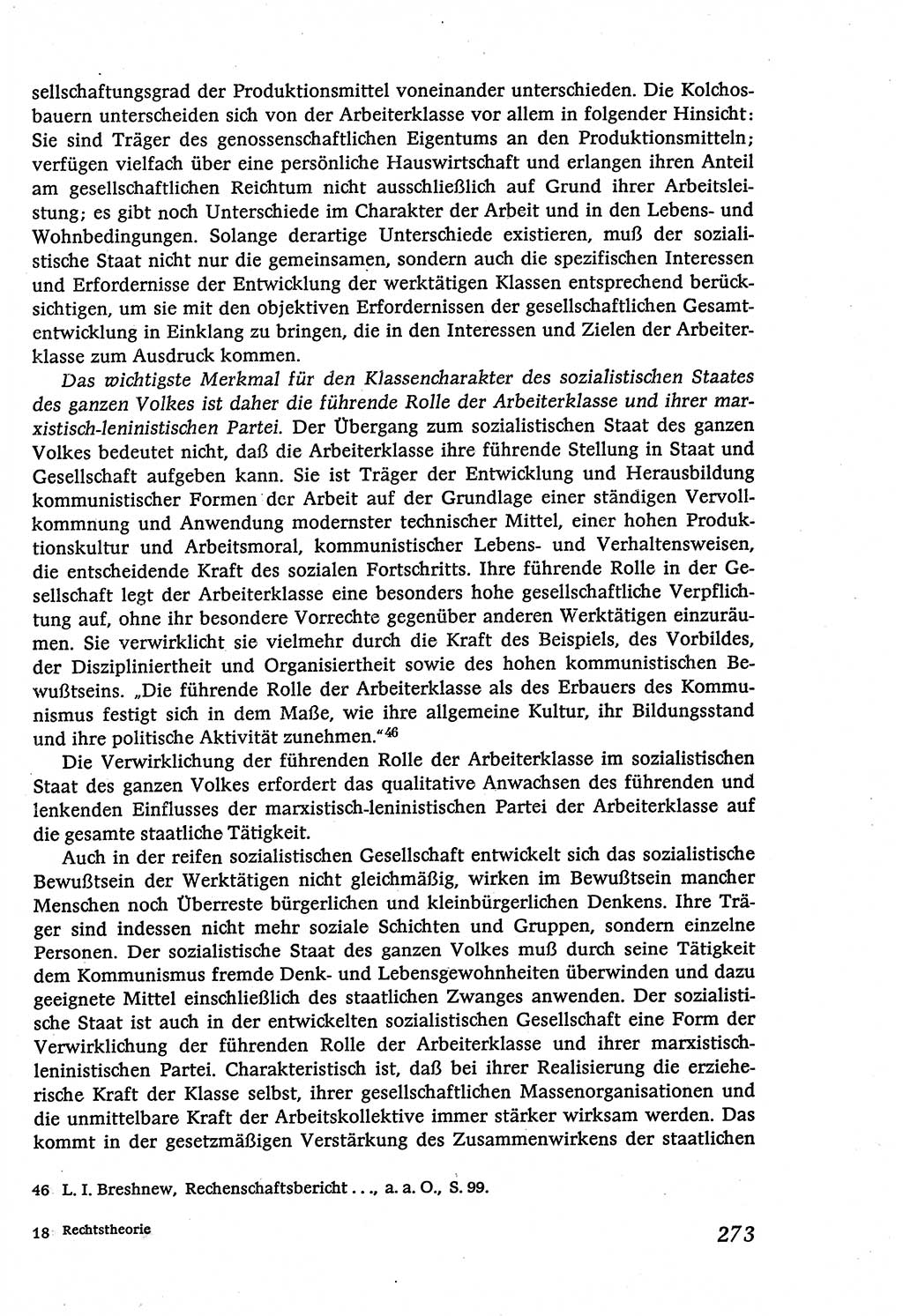 Marxistisch-leninistische (ML) Staats- und Rechtstheorie [Deutsche Demokratische Republik (DDR)], Lehrbuch 1980, Seite 273 (ML St.-R.-Th. DDR Lb. 1980, S. 273)