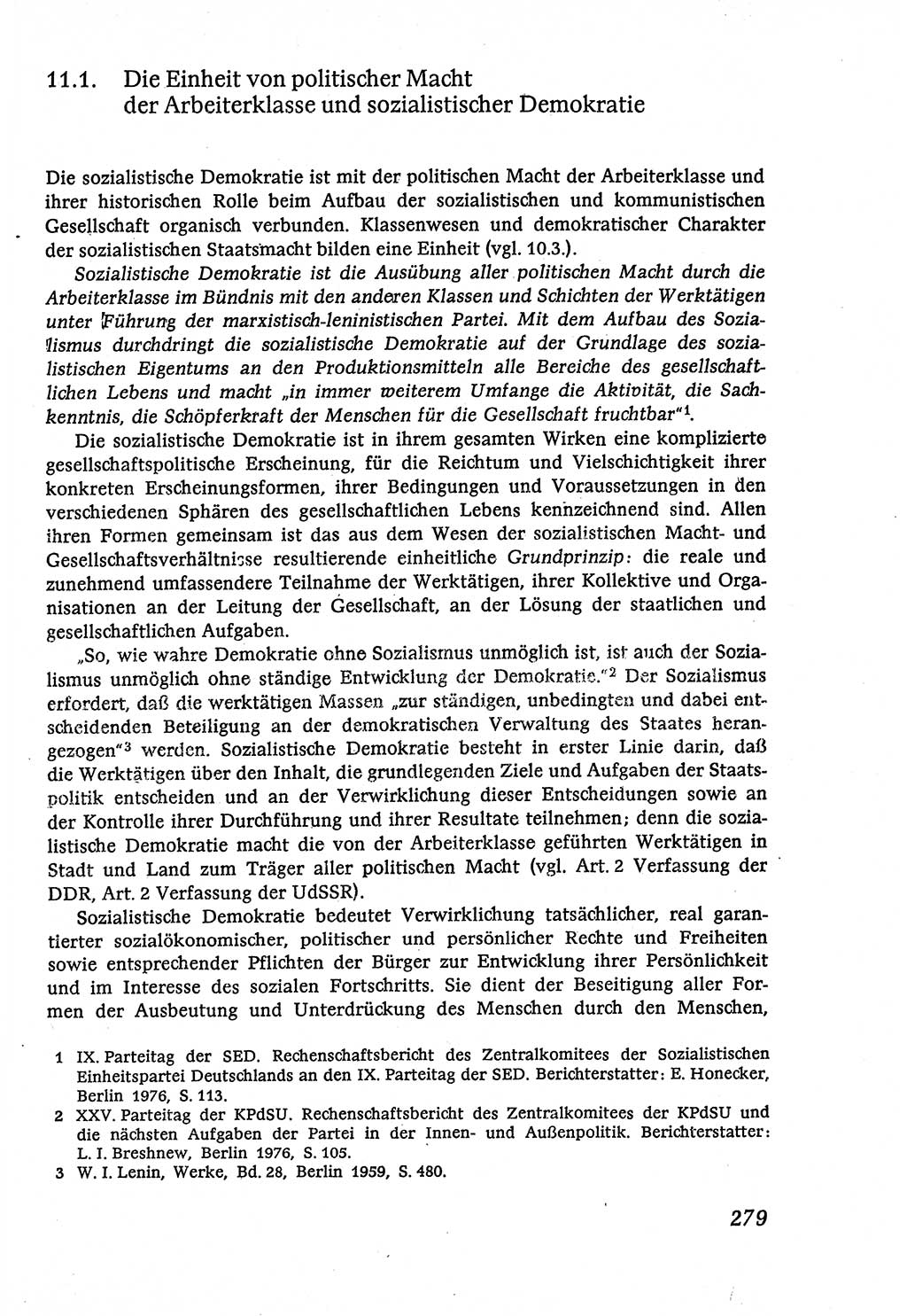 Marxistisch-leninistische (ML) Staats- und Rechtstheorie [Deutsche Demokratische Republik (DDR)], Lehrbuch 1980, Seite 279 (ML St.-R.-Th. DDR Lb. 1980, S. 279)