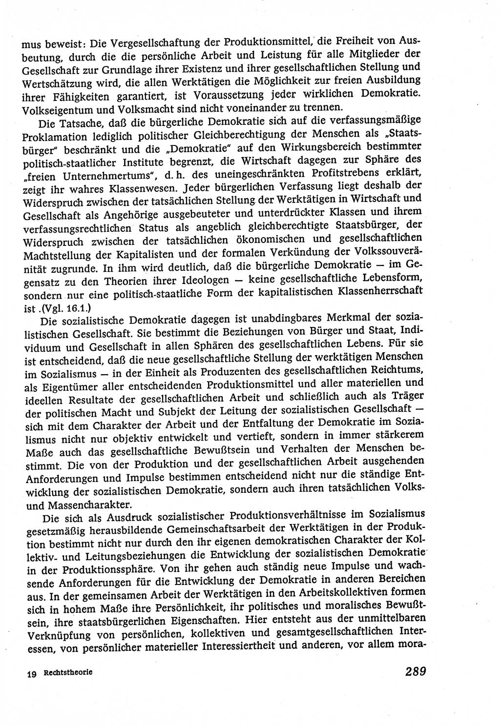 Marxistisch-leninistische (ML) Staats- und Rechtstheorie [Deutsche Demokratische Republik (DDR)], Lehrbuch 1980, Seite 289 (ML St.-R.-Th. DDR Lb. 1980, S. 289)