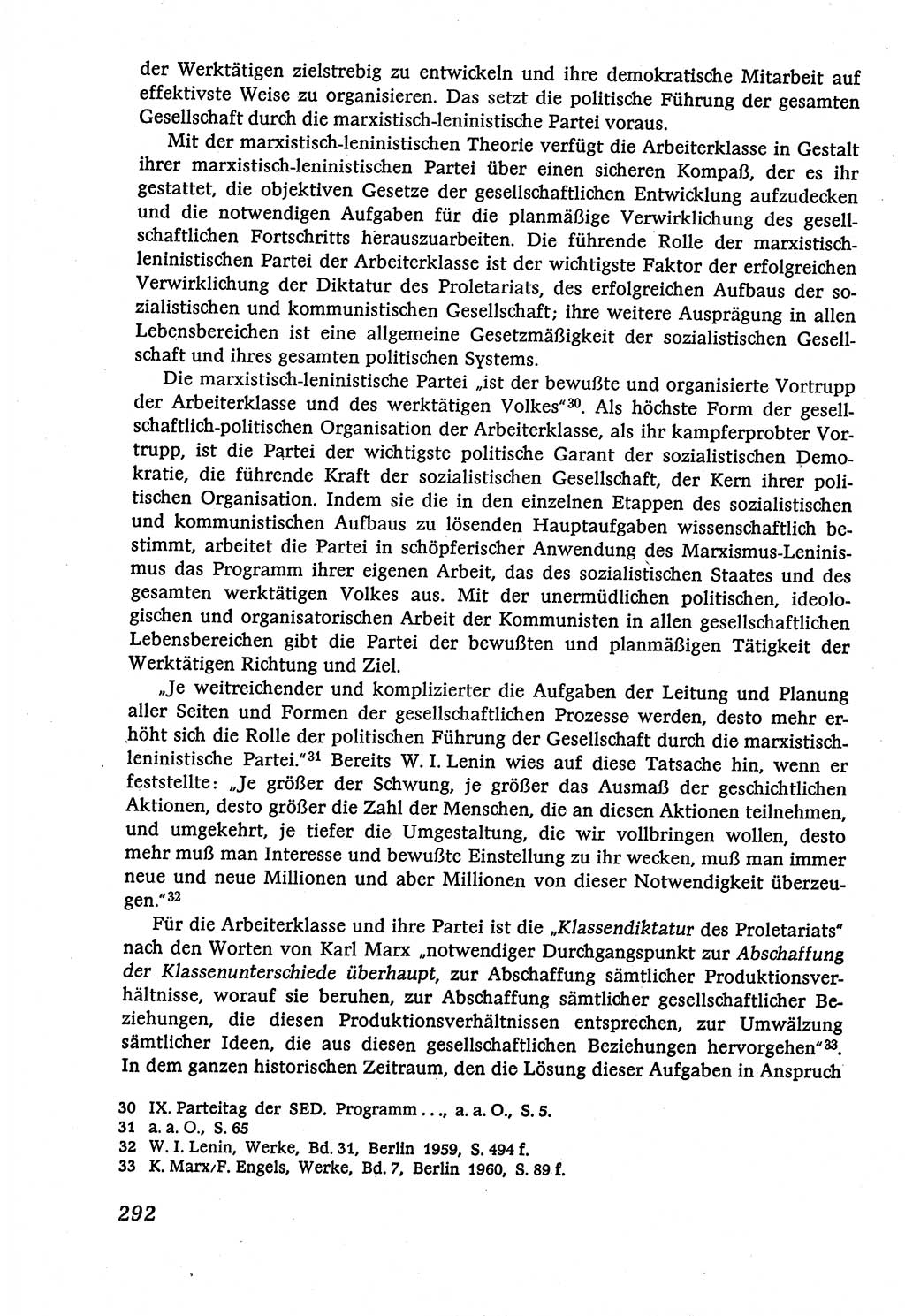 Marxistisch-leninistische (ML) Staats- und Rechtstheorie [Deutsche Demokratische Republik (DDR)], Lehrbuch 1980, Seite 292 (ML St.-R.-Th. DDR Lb. 1980, S. 292)