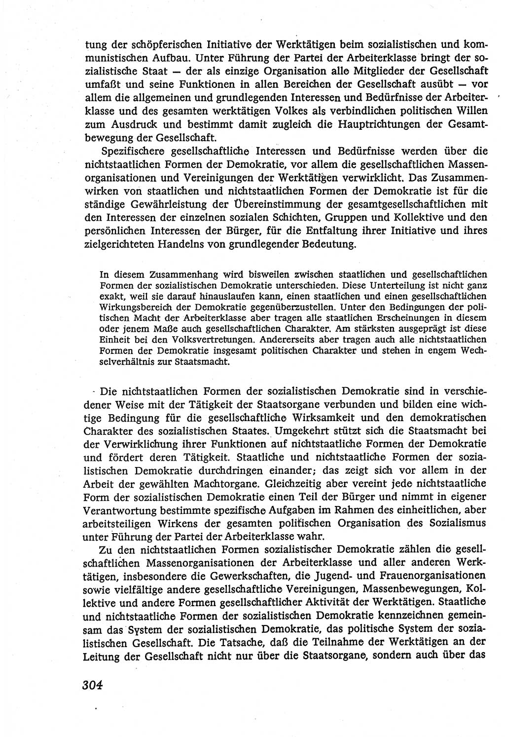 Marxistisch-leninistische (ML) Staats- und Rechtstheorie [Deutsche Demokratische Republik (DDR)], Lehrbuch 1980, Seite 304 (ML St.-R.-Th. DDR Lb. 1980, S. 304)