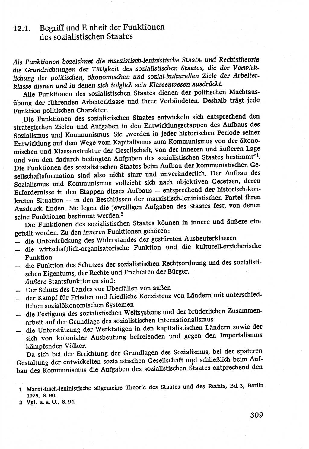 Marxistisch-leninistische (ML) Staats- und Rechtstheorie [Deutsche Demokratische Republik (DDR)], Lehrbuch 1980, Seite 309 (ML St.-R.-Th. DDR Lb. 1980, S. 309)