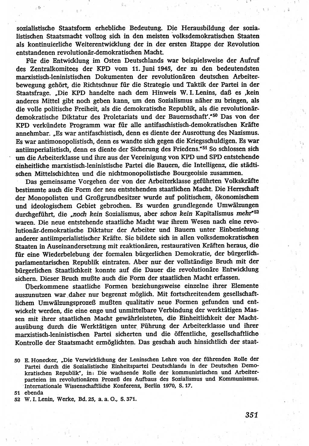 Marxistisch-leninistische (ML) Staats- und Rechtstheorie [Deutsche Demokratische Republik (DDR)], Lehrbuch 1980, Seite 351 (ML St.-R.-Th. DDR Lb. 1980, S. 351)