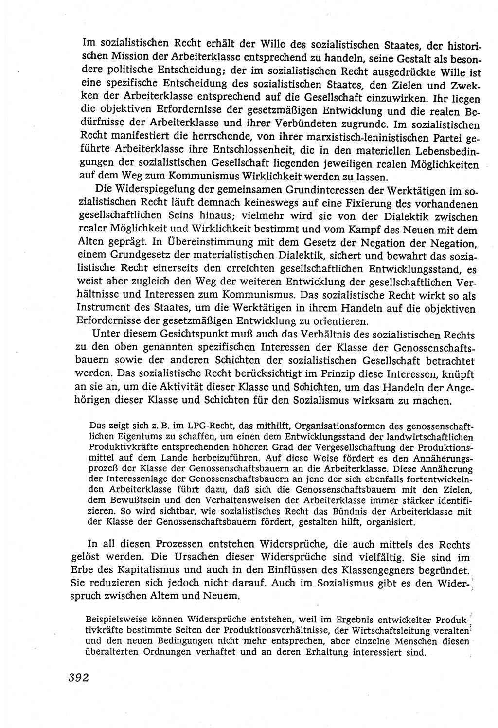 Marxistisch-leninistische (ML) Staats- und Rechtstheorie [Deutsche Demokratische Republik (DDR)], Lehrbuch 1980, Seite 392 (ML St.-R.-Th. DDR Lb. 1980, S. 392)
