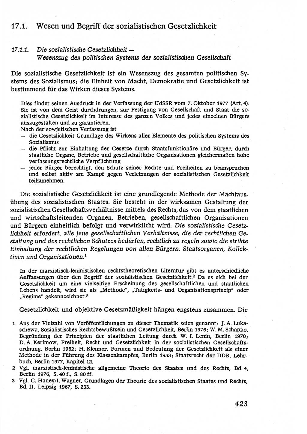 Marxistisch-leninistische (ML) Staats- und Rechtstheorie [Deutsche Demokratische Republik (DDR)], Lehrbuch 1980, Seite 423 (ML St.-R.-Th. DDR Lb. 1980, S. 423)