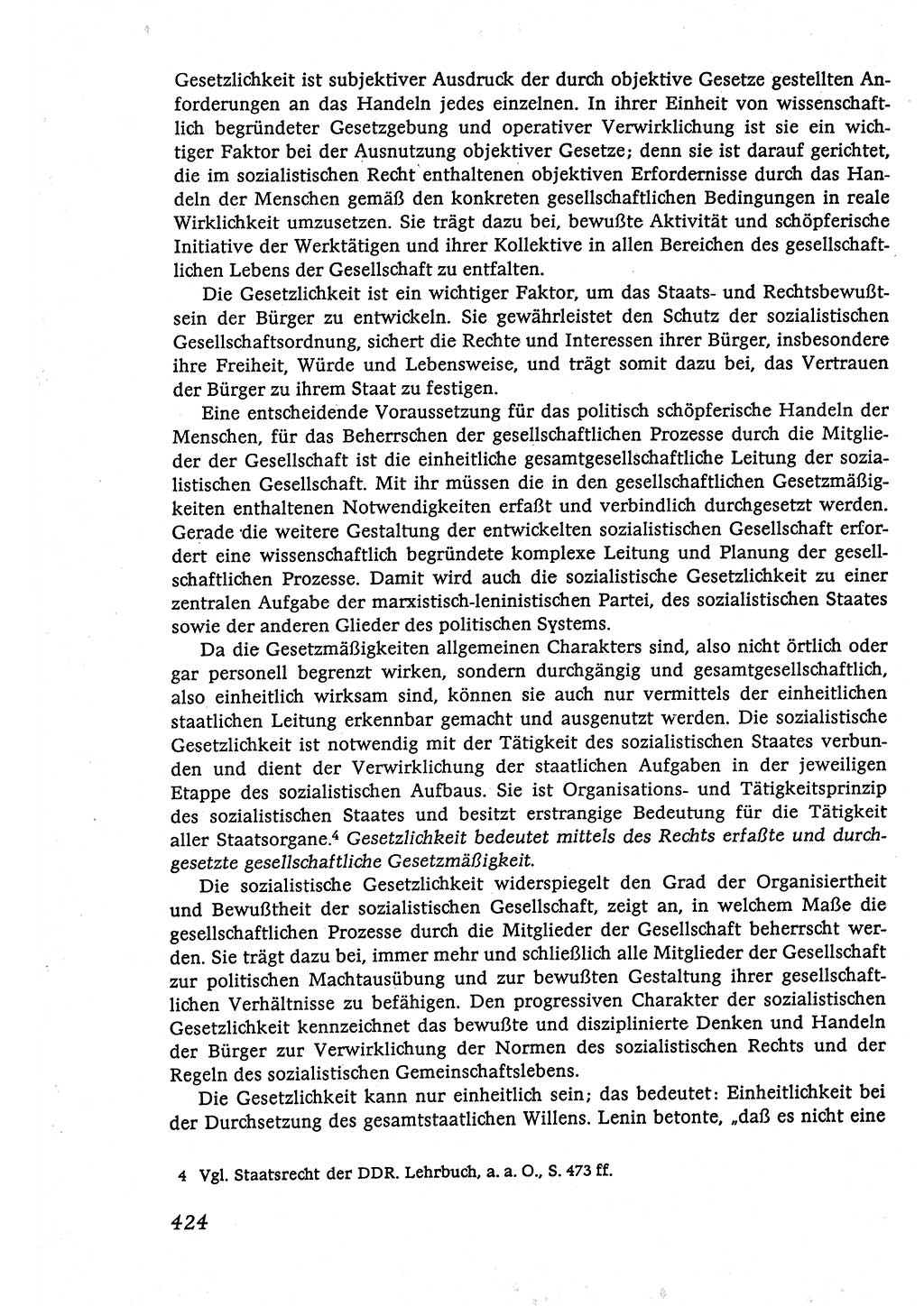 Marxistisch-leninistische (ML) Staats- und Rechtstheorie [Deutsche Demokratische Republik (DDR)], Lehrbuch 1980, Seite 424 (ML St.-R.-Th. DDR Lb. 1980, S. 424)