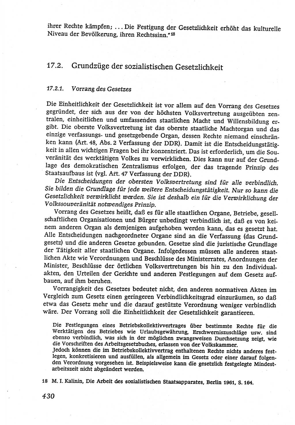 Marxistisch-leninistische (ML) Staats- und Rechtstheorie [Deutsche Demokratische Republik (DDR)], Lehrbuch 1980, Seite 430 (ML St.-R.-Th. DDR Lb. 1980, S. 430)