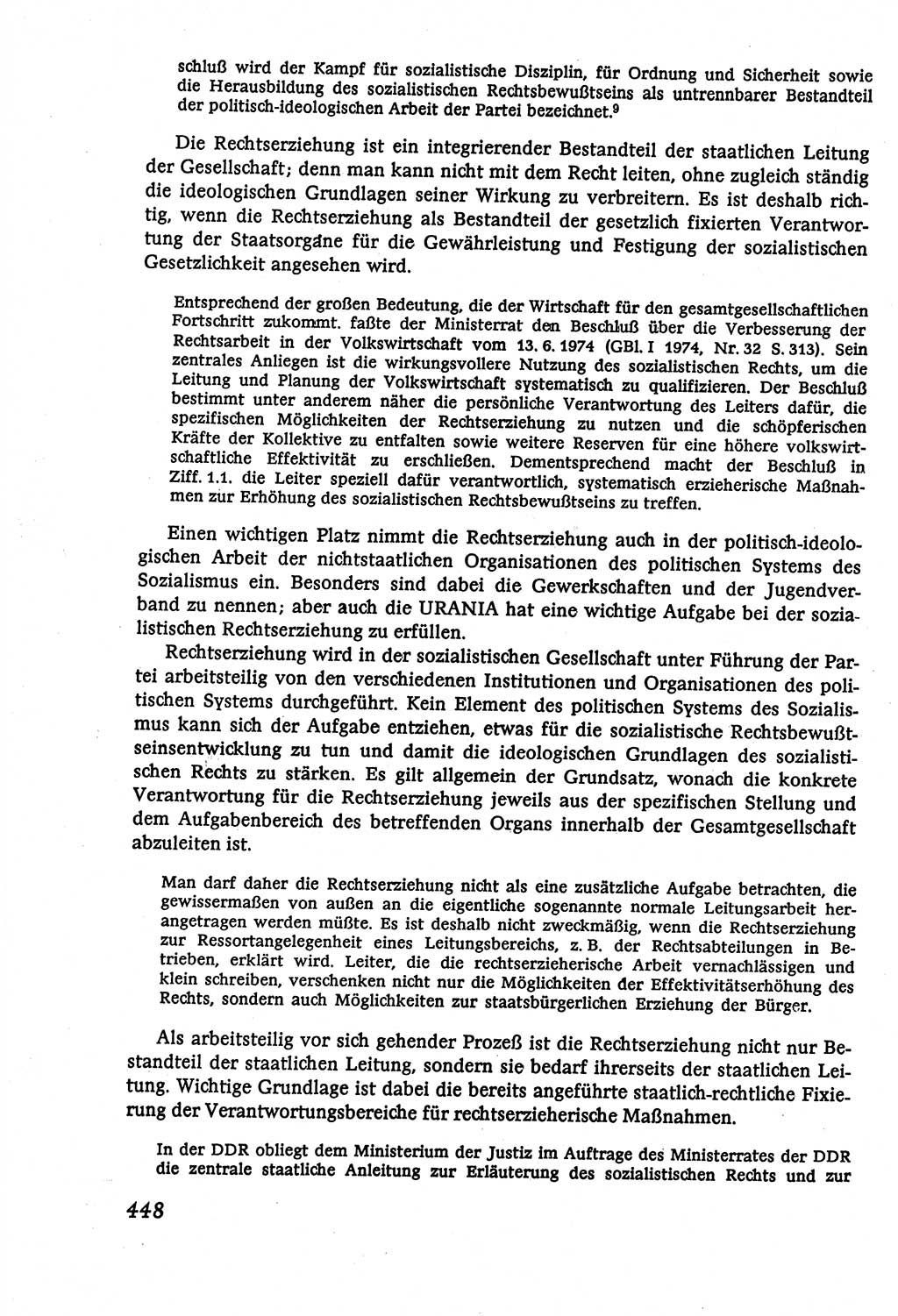 Marxistisch-leninistische (ML) Staats- und Rechtstheorie [Deutsche Demokratische Republik (DDR)], Lehrbuch 1980, Seite 448 (ML St.-R.-Th. DDR Lb. 1980, S. 448)