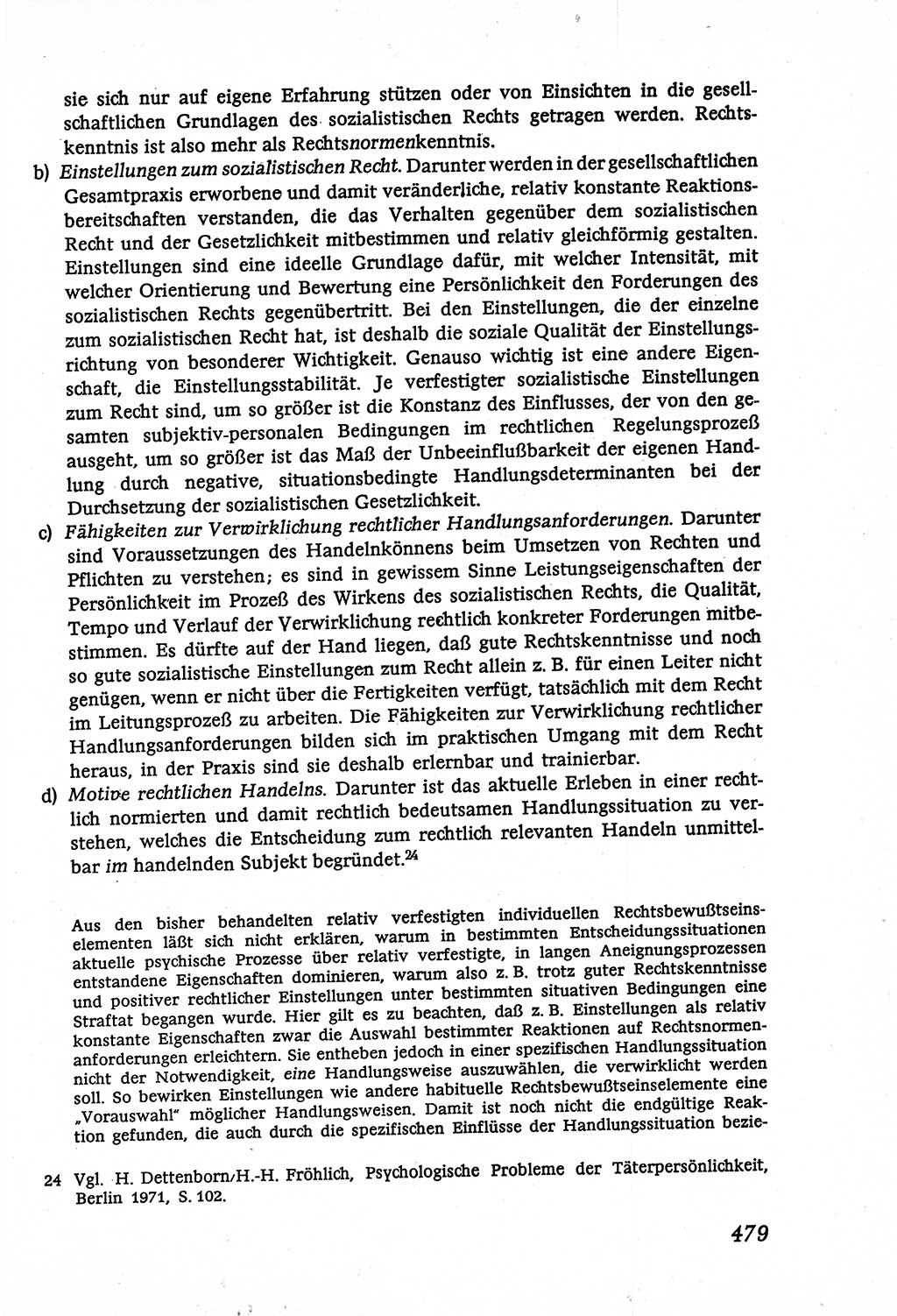 Marxistisch-leninistische (ML) Staats- und Rechtstheorie [Deutsche Demokratische Republik (DDR)], Lehrbuch 1980, Seite 479 (ML St.-R.-Th. DDR Lb. 1980, S. 479)