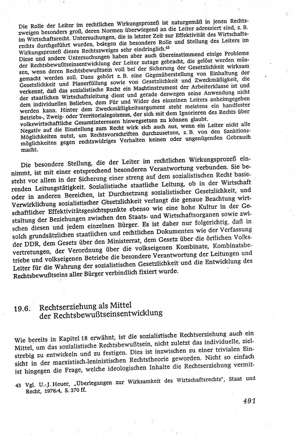 Marxistisch-leninistische (ML) Staats- und Rechtstheorie [Deutsche Demokratische Republik (DDR)], Lehrbuch 1980, Seite 491 (ML St.-R.-Th. DDR Lb. 1980, S. 491)